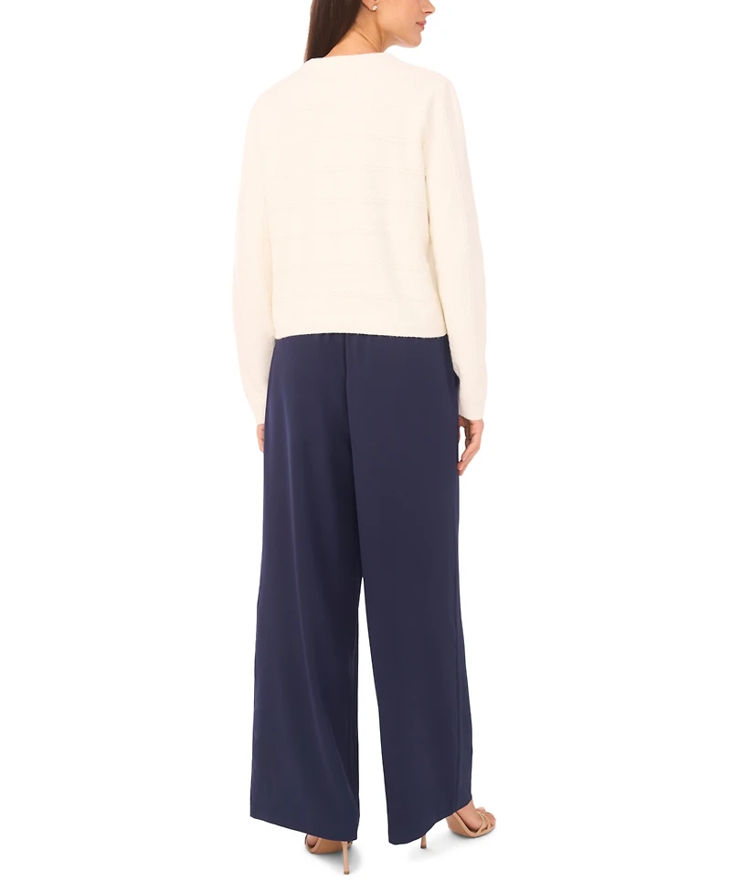 CeCe Women's Tie Scarf Long-Sleeve Cardigan Sweater