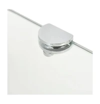vidaXL Corner Shelf with Chrome Supports Glass Clear 17.7"x17.7"