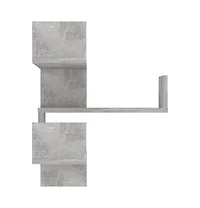 vidaXL Wall Corner Shelf Concrete Gray 15.7"x15.7"x19.7" Engineered Wood