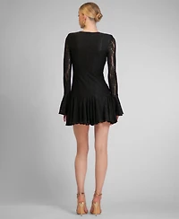 Rachel Roy Women's Alanna Textured Knit Crewneck Mini Dress