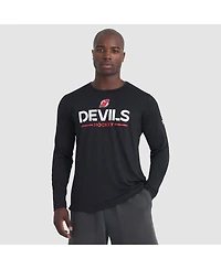 Fanatics Men's Black New Jersey Devils Authentic Pro Rink Tech Long Sleeve T-Shirt