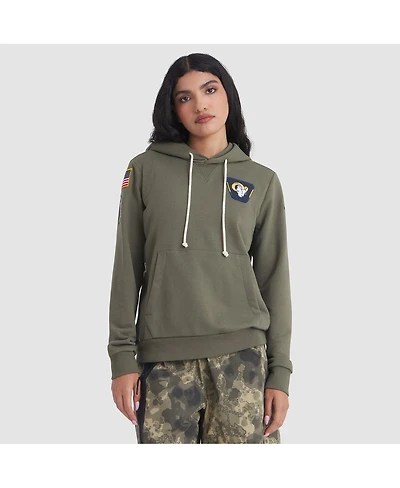 Nike Women's Olive Los Angeles Rams 2025 Salute to Service Sideline Standard Issue Dri-fit Hoodie