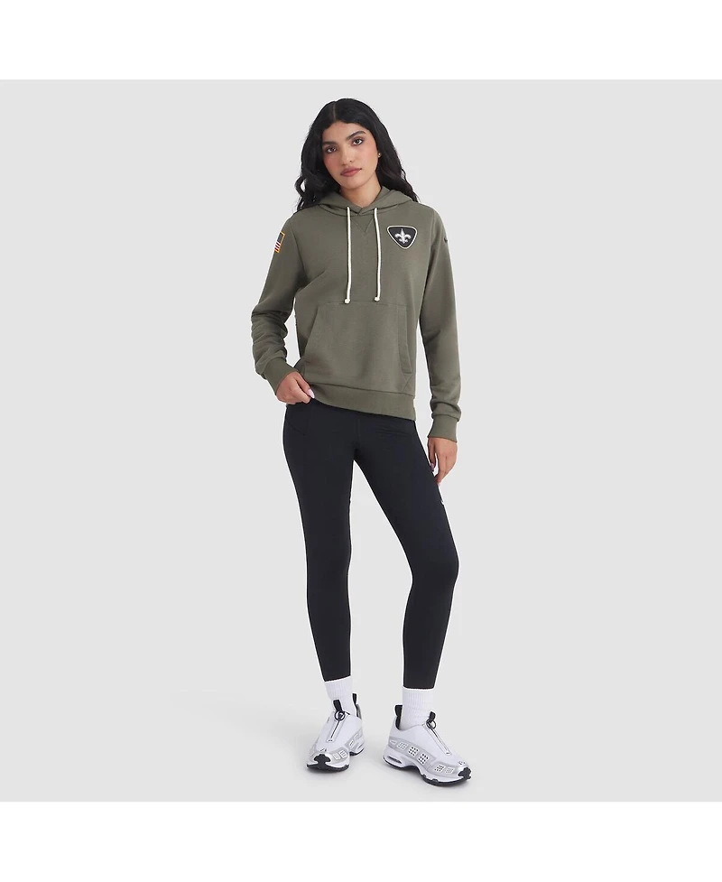 Nike Women's Olive New Orleans Saints 2025 Salute to Service Sideline Standard Issue Dri-fit Hoodie