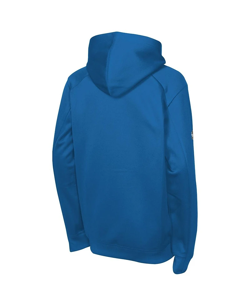 Fanatics Big Boys and Girls Royal Buffalo Sabres Authentic Pro Rink Raglan Hoodie