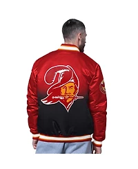 Starter Men's Red Tampa Bay Buccaneers Retro Pass Rush Varsity Full-Snap Jacket