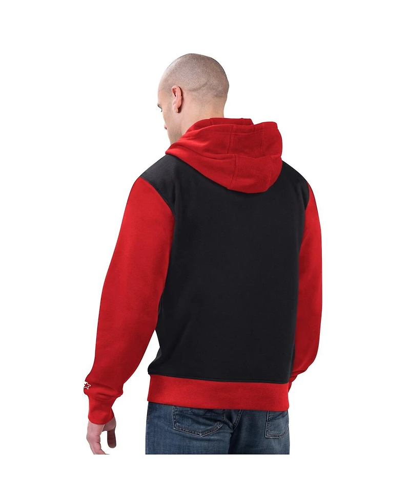 Starter Men's Black/Scarlet San Francisco 49ers Thursday Night Gridiron Full-Zip Hoodie