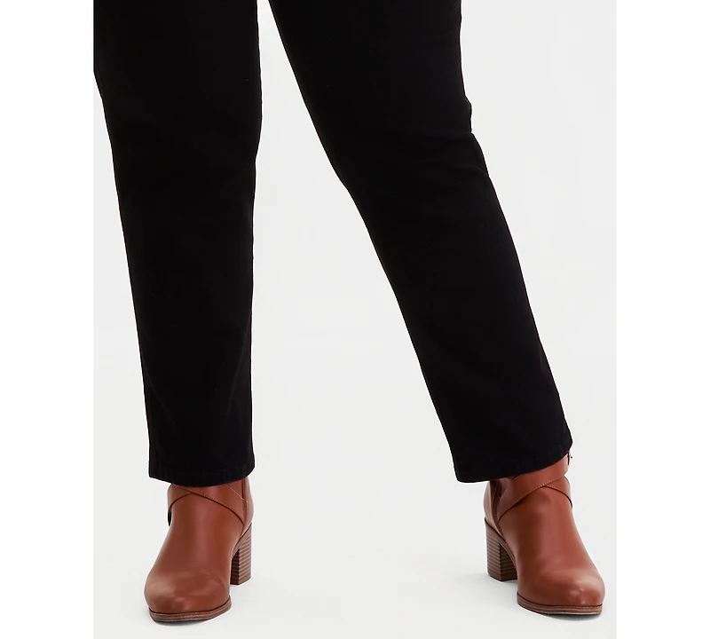 Style & Co Plus Pull-On Shaping High-Rise Straight-Leg Jeans, Macy's Exclusive