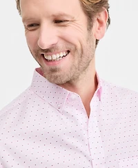 Club Room Men's Allday Foulard Poplin Short-Sleeve Shirt, Macy's Exclusive