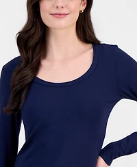 Hippie Rose Juniors' Jersey Knit Long-Sleeve Top