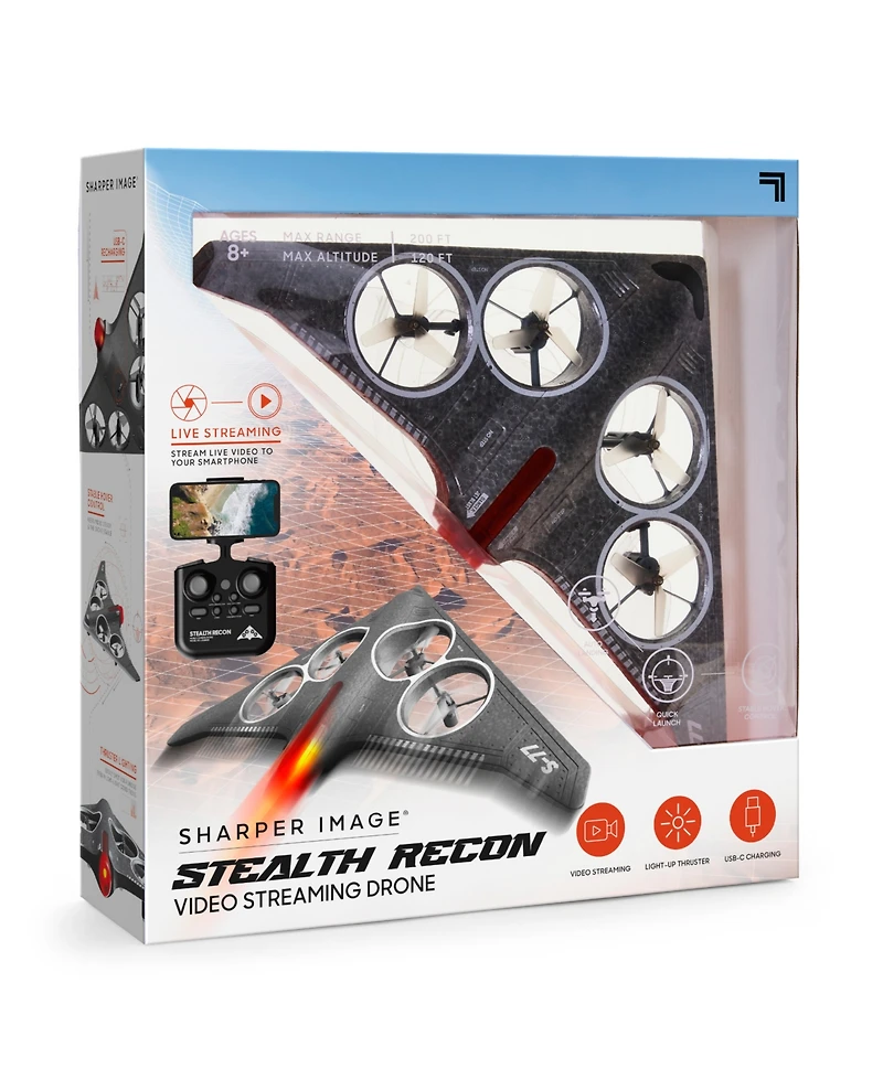 Sharper Image Stealth Recon Video Drone with Live Streaming Camera