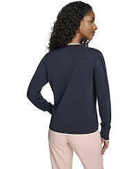 Tommy Hilfiger Women's V-Neck Long-Sleeve Cardigan Set