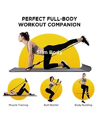 Cowin Resistance Exercise Bands Set Up to 150lb with Door Anchor and Handles