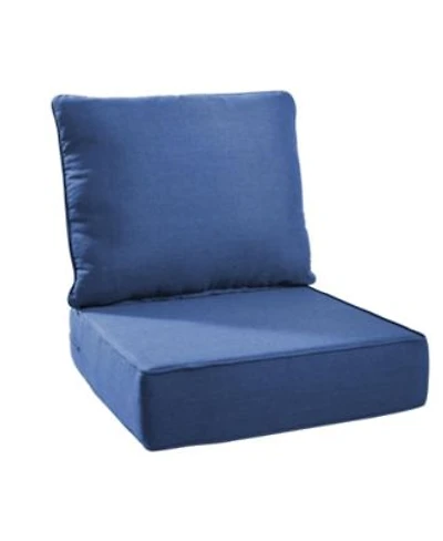 Gymojoy PlushCore 24 in. x 6 Olefin 2-Piece Deep Seating Outdoor Lounge Chair Sofa Cushion