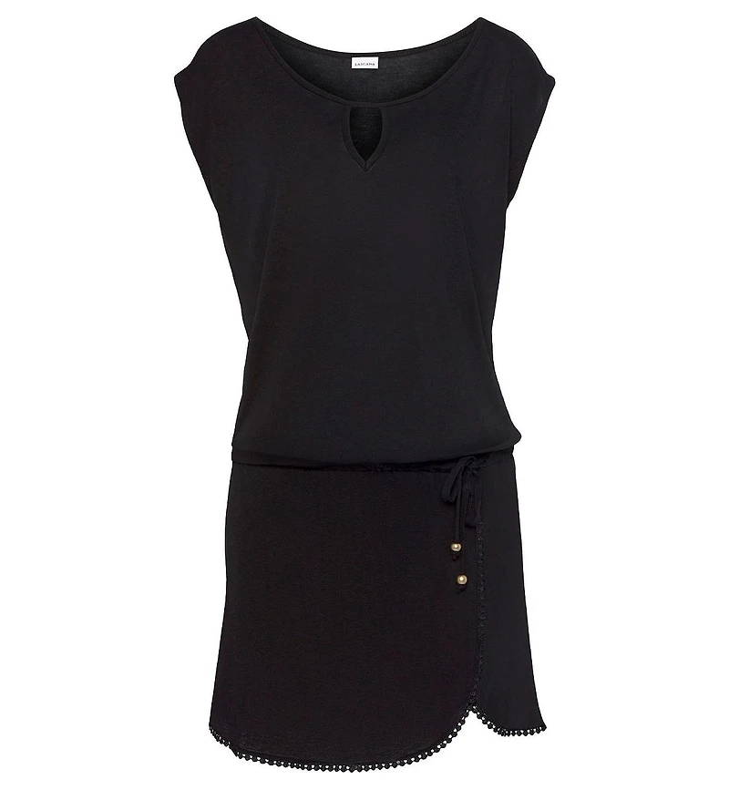 Lascana Women's Crochet Hem Dress