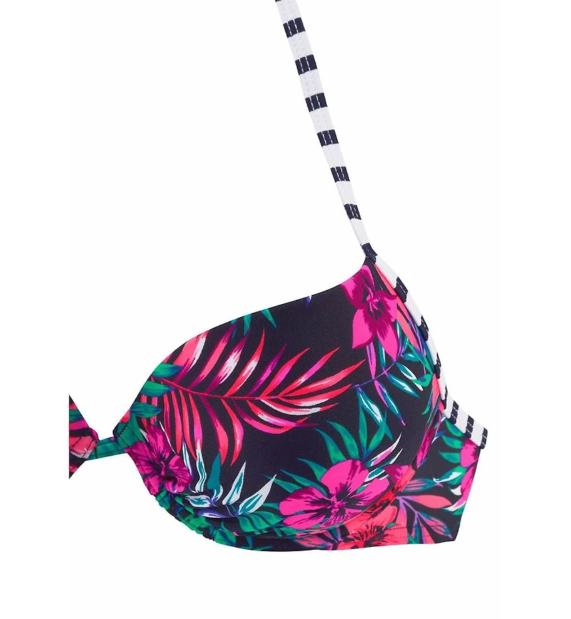 Lascana Women's Mix Print Push Up Bikini Swimsuit Top