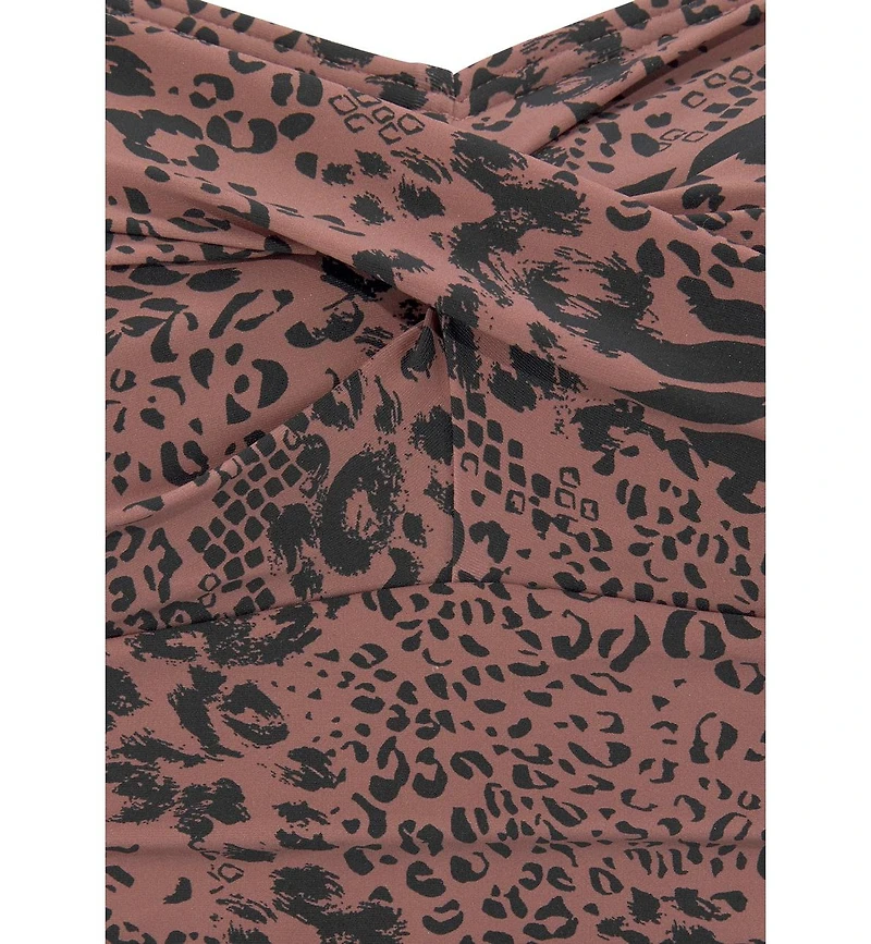 Lascana Women's Leopard Tummy Control One Piece Swimsuit