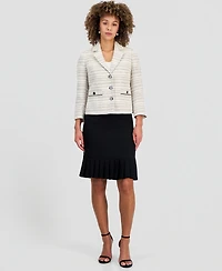 Kasper Women's Striped Tweed Tailored Jacket