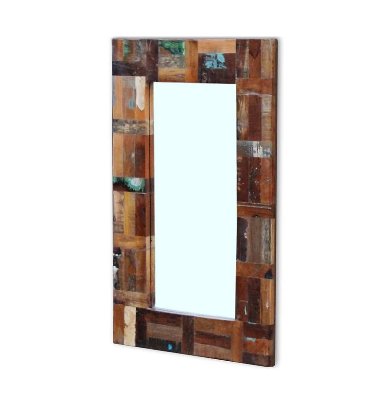 vidaXL Mirror Solid Reclaimed Wood 31.5"x19.7"