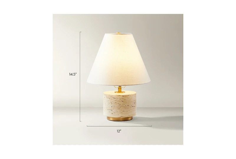 Z Gallerie Arden Travertine Table Lamp