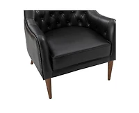 Casio 28.5" Wide Genuine Leather Barrel chair