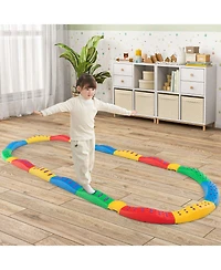 Sugift Colorful Kids Wavy Balance Beam with Textured Surface and Non-slip Foot Pads