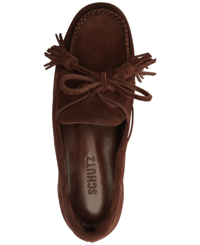 Schutz Women Kim Square Toe Flat Loafers