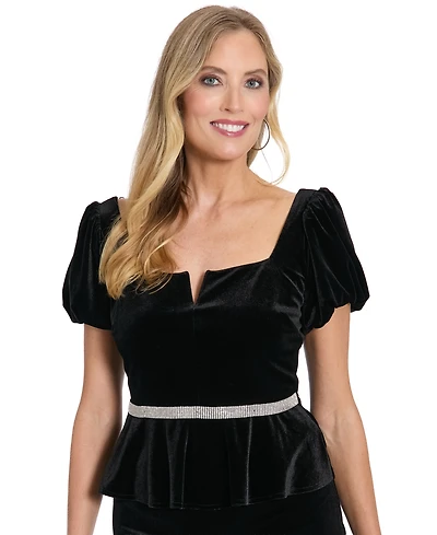 Muse Women's Short-Sleeve Bubble Top