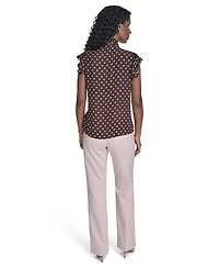 Tommy Hilfiger Women's Dot Tie Neck Top