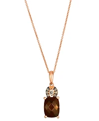 Le Vian Vanilla Diamond (0.04 ct. t.w.) and Chocolate Diamond Necklace (0.08 ct. t.w.) in 14k Strawberry Gold