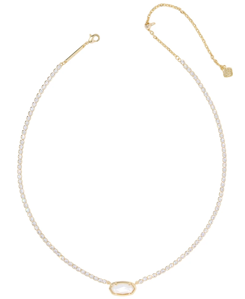 Kendra Scott Imitation Pearl & Crystal Elisa Tennis Necklace