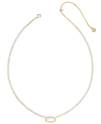 Kendra Scott Imitation Pearl & Crystal Elisa Tennis Necklace