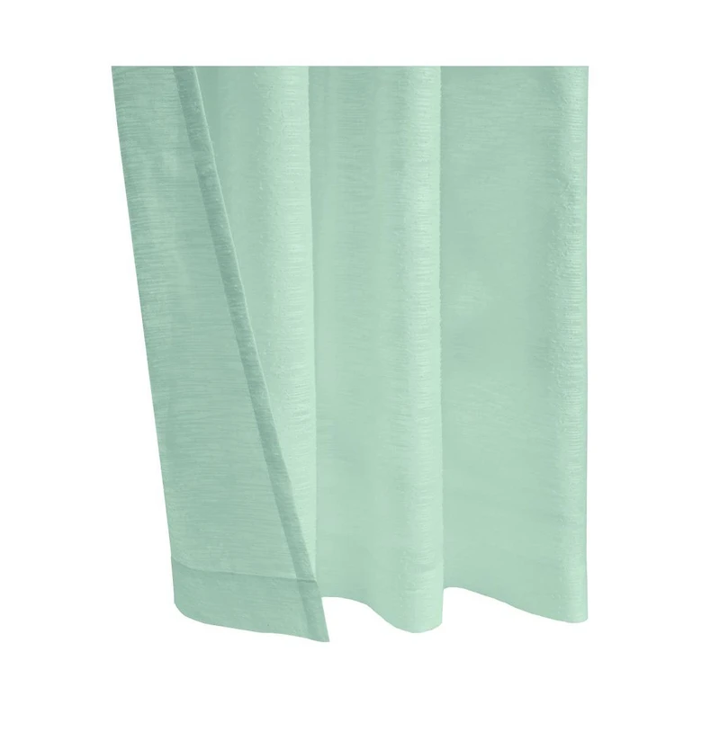 Habitat Boucle Sheer Premium Stylish and Functional Grommet Curtain Panel 52" x 63" Surf Spray