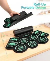 Sugift Electronic Drum Set with 2 Build-in Stereo Speakers for Kids