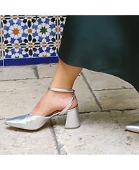 Alterre Women's Marilyn Silver Customizable V Mule