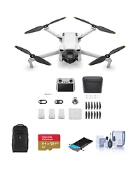 Dji Mini 3 Drone Fly More Combo with Rc Remote Controller Bundle with Backpack, 64GB microSD Card, Foldable Landing Pad, Cleaning Kit
