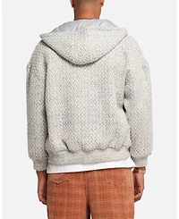 Xxiii Men's Boucle Tweed Zip Hoodie