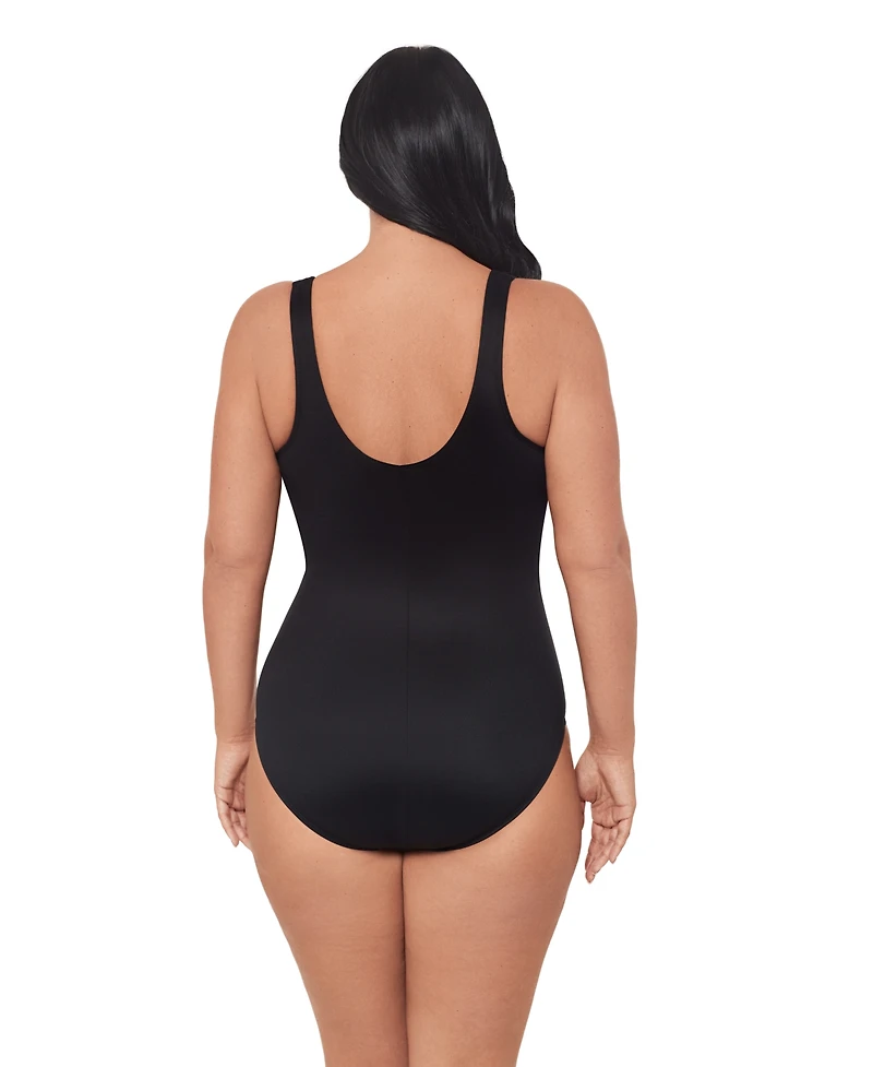 Miraclesuit Plus Escape Underwire Allover-Slimming Wrap One-Piece Swimsuit