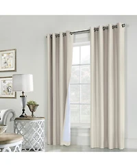 Thermaplus Ventura Blackout Uv Protection Grommet Curtain Panel Pair for Windows Each 52" x 95" Natural
