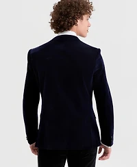 Mens Slim Fit Peak Lapel Velvet Sport coat