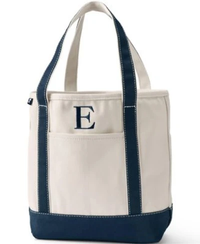 Lands End Pre Monogrammed Letter Canvas Tote Bag