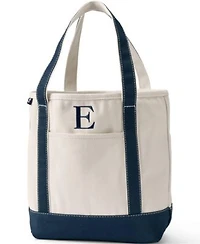 Lands End Pre Monogrammed Letter Canvas Tote Bag