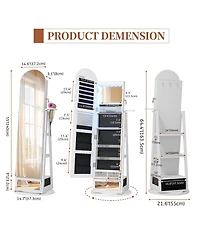 Vlsrka Solid Wood Full Length Mirror