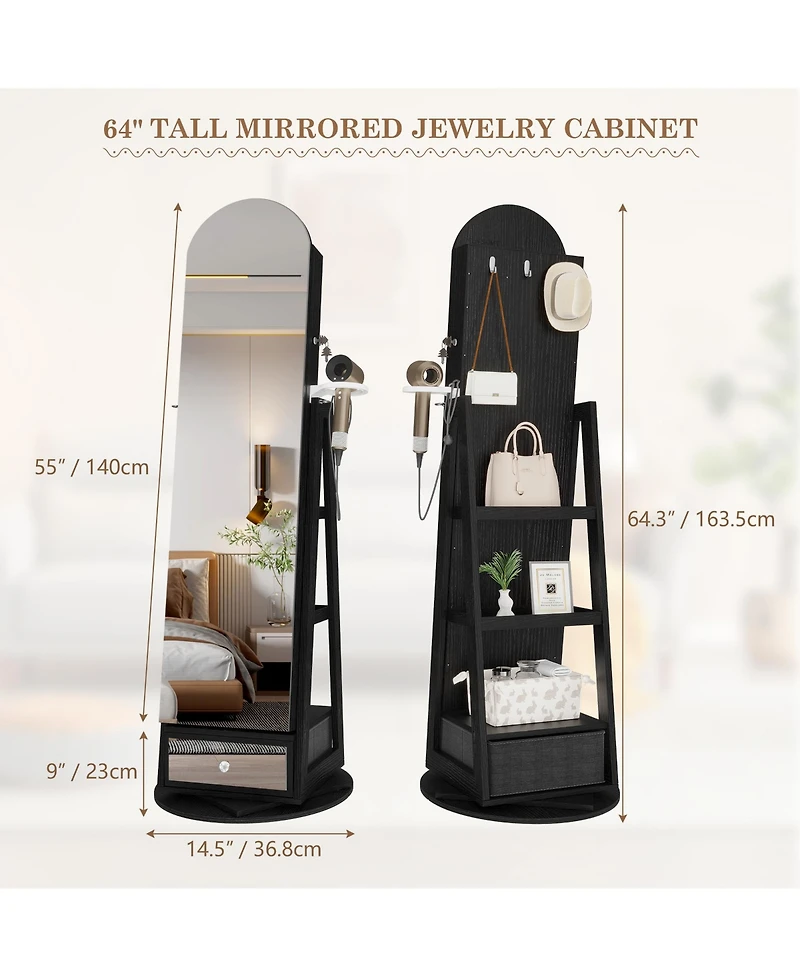 Vlsrka Solid Wood Full Length Mirror