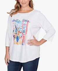 Ruby Rd. Plus Bella Vista Embellished Knit Top