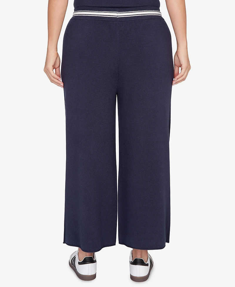 Ruby Rd. Plus Wide Leg Cropped Lounge Pants