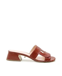 Alterre Women's Twiggy Brown Snake Customizable Loop Sandal