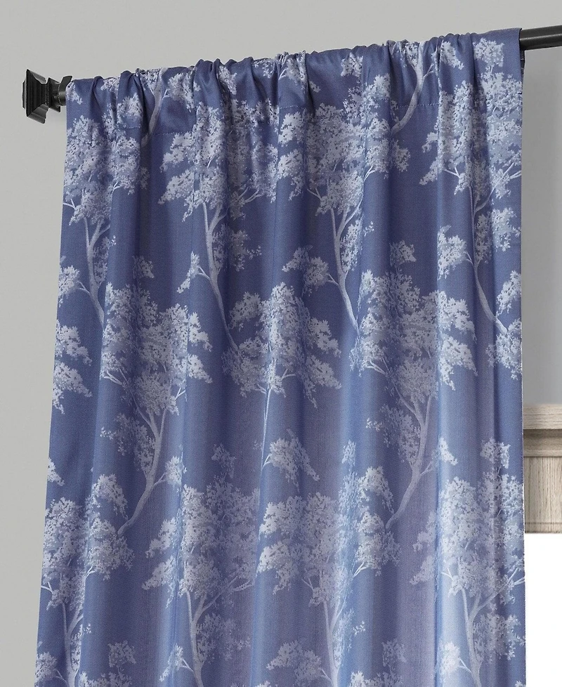 Half Price Drapes Sequoia Floral Faux Silk Jacquard Room Darkening Curtain