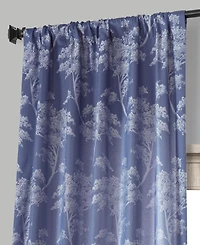 Half Price Drapes Sequoia Floral Faux Silk Jacquard Room Darkening Curtain