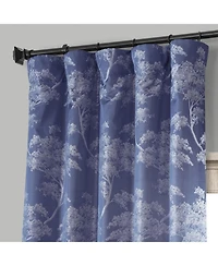 Half Price Drapes Sequoia Floral Faux Silk Jacquard Room Darkening Curtain