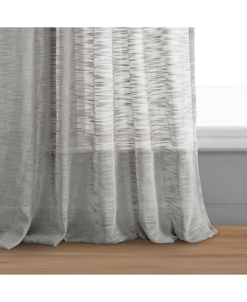 Half Price Drapes Faux Linen Sheer Curtain Pair (2 Panels